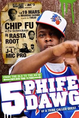 Phife Dawg (A Tribe Called Quest) et Chip-Fu (Fu-Schnickens) en concert le 19 mars @ Nouveau Casino