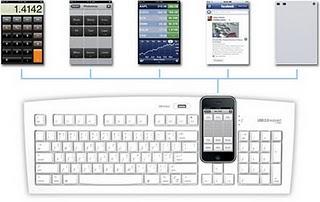 Un clavier avec un socle iPhone