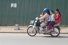Five people , one bike.