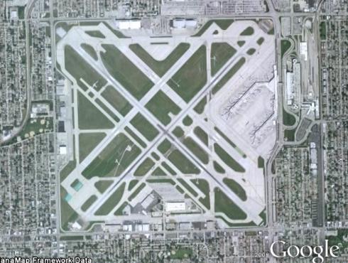 L’insolite configuration de l’Aéroport de Chicago