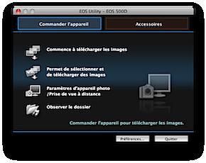 eos utility [Canon EOS 500D] Procèdure de mise à jour du Firmware 1.1.0