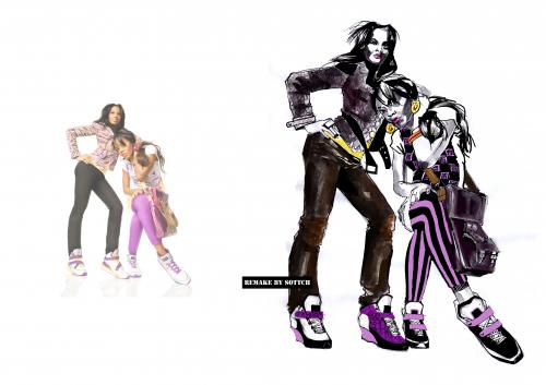 angela & vanessa simmons fashion remake by sottch.