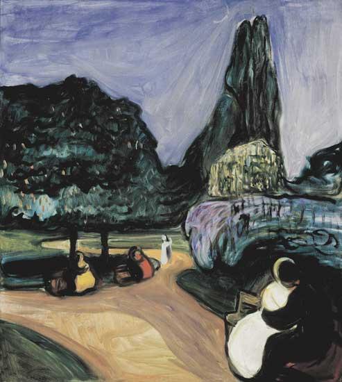 Lu dans la presse:Edvard Munch sans un «Cri» Nuit d’été à Studenterlunden, 1899.