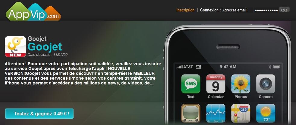 appvip Être payer pour tester des application pour iphone/ipod touch...