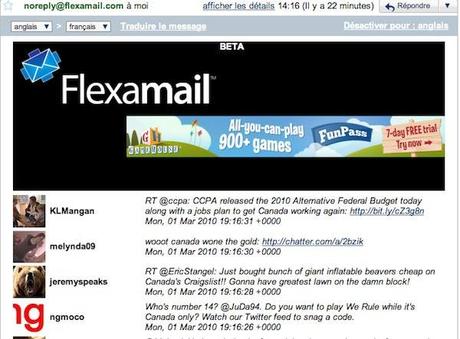 flexamail 2 Flexamail: interagissez sur le web, Facebook et Twitter par mail