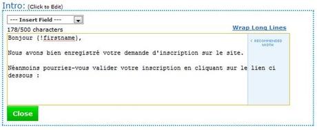 Comment mettre en place une chaine de prospection et de fidélisation avec Aweber ? – Partie 1 sujet email