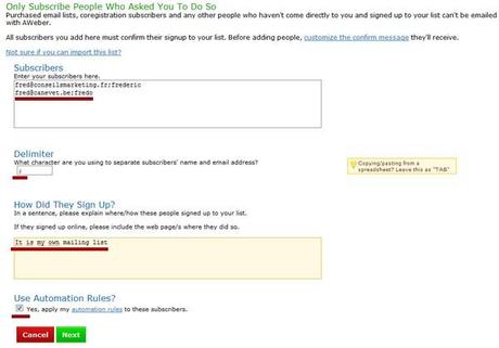 Comment mettre en place une chaine de prospection et de fidélisation avec Aweber ? – Partie 1 import excel