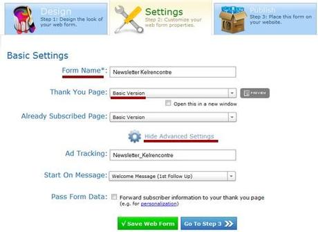 Comment mettre en place une chaine de prospection et de fidélisation avec Aweber ? – Partie 1 paramétrage form