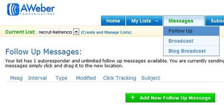 Comment mettre en place une chaine de prospection et de fidélisation avec Aweber ? – Partie 1 creation follow up