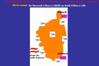 Alerte orange au niveau local: Temps très perturbé ce soir, cette nuit et demain matin.