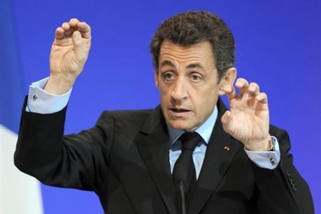 Nicolas Sarkozy à Marignane jeudi.