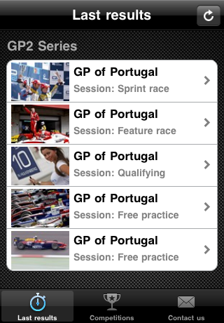 [News : Apps] Motorsports Results vous donne les résultats du sports auto