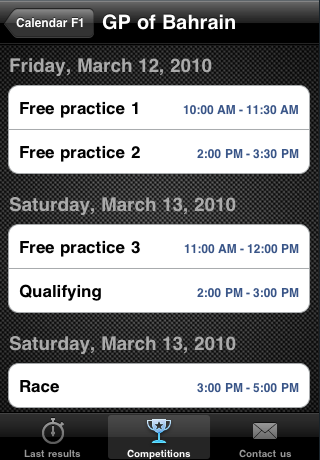 [News : Apps] Motorsports Results vous donne les résultats du sports auto
