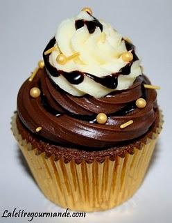 Le cupcake 3 chocolats, façon bling-bling pour Clubber ce soir  (Cupcake week)