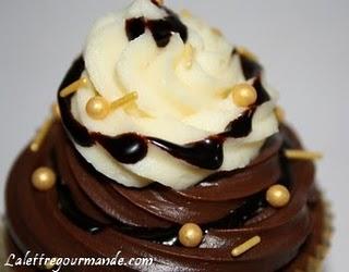 Le cupcake 3 chocolats, façon bling-bling pour Clubber ce soir  (Cupcake week)
