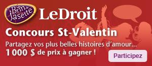 1000$ de prix à gagner - Concours St-Valentin Brin de jasette - journal LeDroit