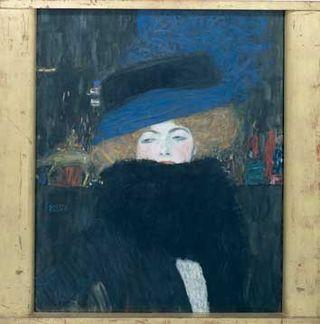Klimt - Femme au chapeau et boa de plumes, vers 1910