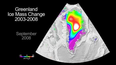 Evolution des glaces au Groenland