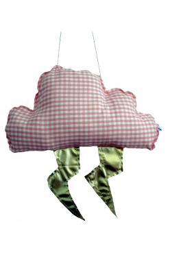 Nuage vichy rose pompon pétillant