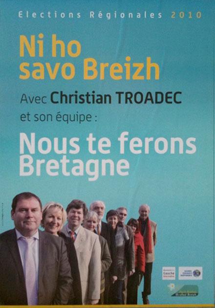 affiche elections regionales bretagne 2010