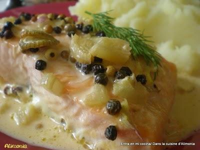 Salmon a las 5 pimientas / Saumon aux 5 poivres