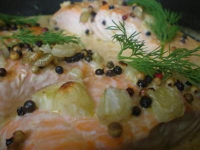 Salmon a las 5 pimientas / Saumon aux 5 poivres