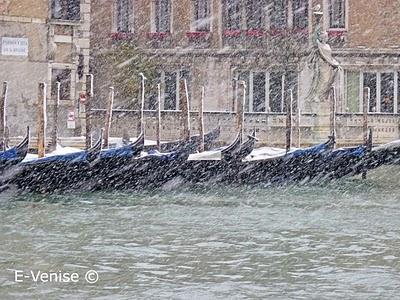 tempête de neige à Venise