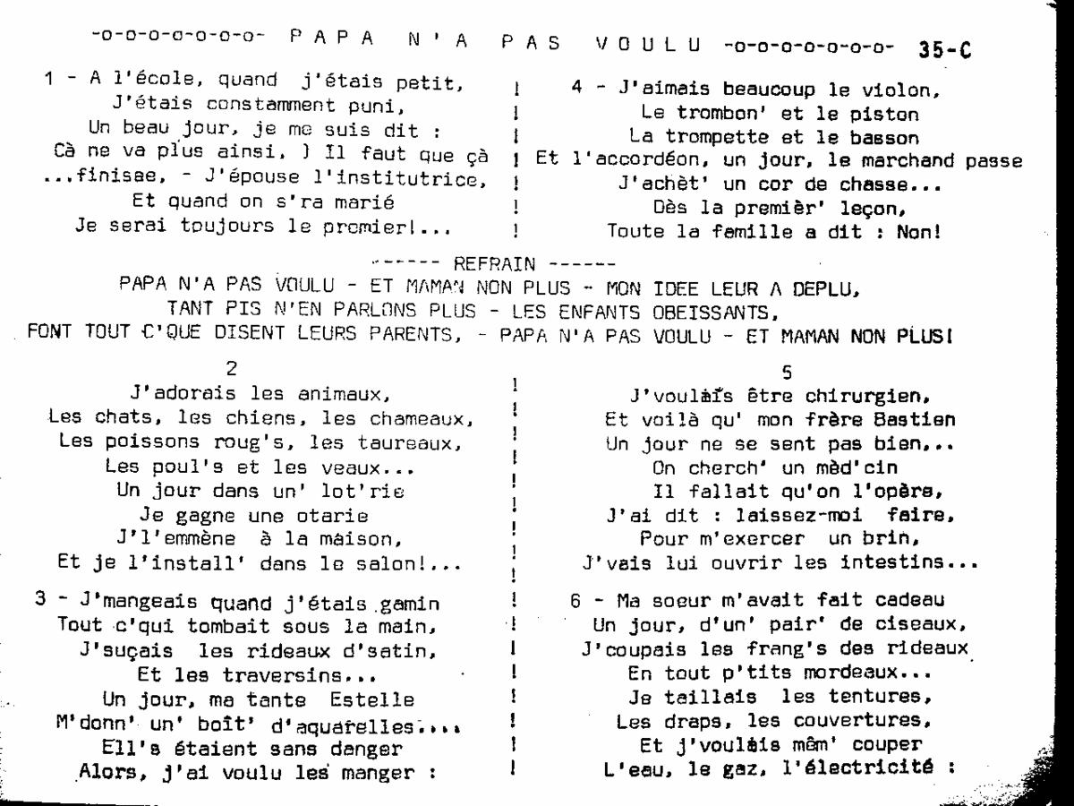 Papa n'a pas.... + Nouvelle Recette