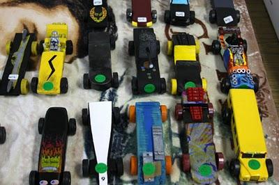 La course des voitures en bois