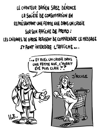 Saez: la femme dans le caddie ou l’inverse?