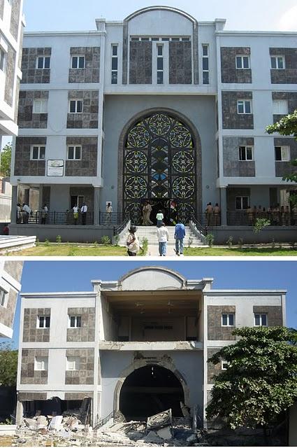 AVANT-APRÈS: IMMEUBLES DE MÉDIAS EFFONDRÉS