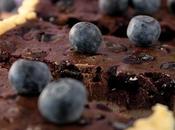 Quatre-vingt-quinzième participation Tarte moelleuse chocolat bleuets