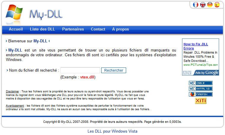 My DLL: Le site qui permet de retrouver facilement un fichier DLL manquant.
