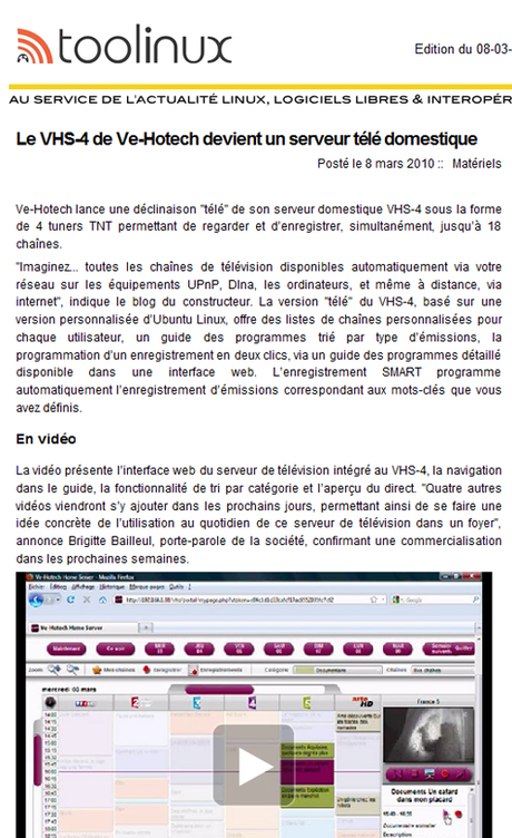 toolinux ve-hotech vhs-4 tuner TNT