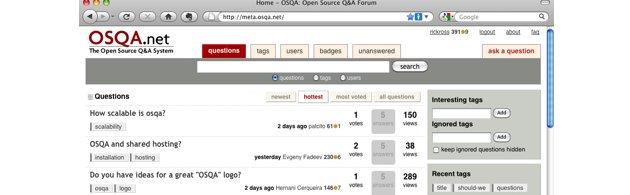 OSQA, Site Questions/réponses collaboratif