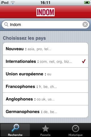 [News : Apps] Indom pour trouver un nom de domaine
