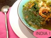 Soupe indienne crevettes épices