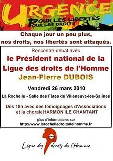 Invitation 26 mars Président national LDH à La Rochelle
