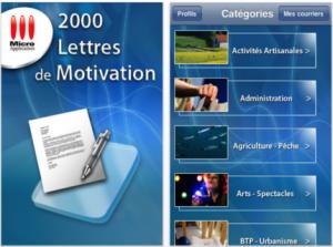 2000 Lettres de Motivation sur iPhone par Micro Application