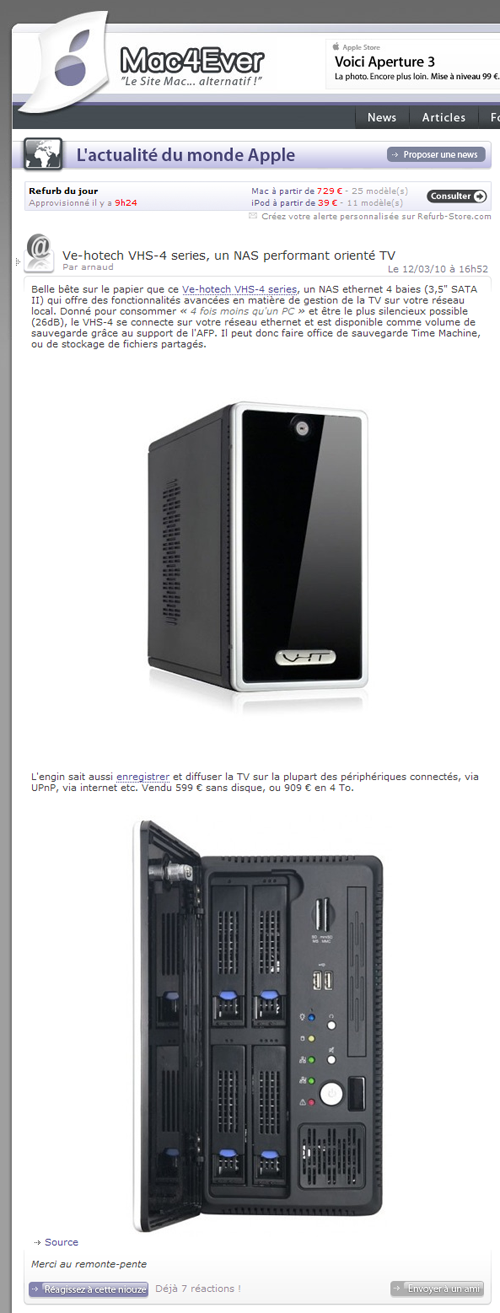 mac4ever ve-hotech vhs-4