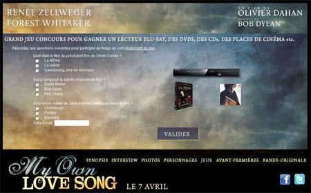 My Own love Song D'Olivier Dahan. Concours ici!