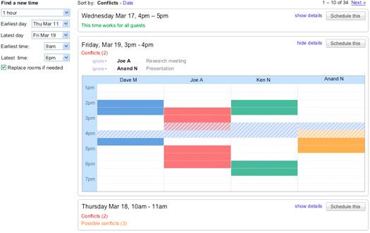smart resched 2 Google Agenda offre un outil de planification de réunion