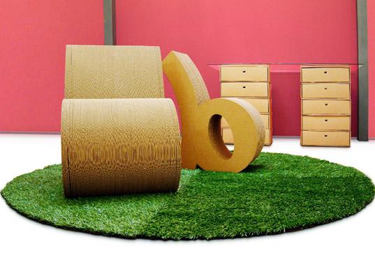 biodegradable furniture, cardboard furniture, font chairs, bold chair, sanserif creatius, recylable furniture, cardboard chair, biodegradable chair, green furniture, green chair, sustainable furniture, sustainable chair, corrugated cardboard