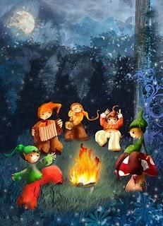 Une illustration de gentils lutins