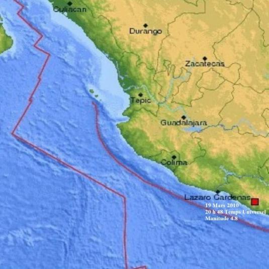 Un séisme de magnitude 4.8 frappe la région de Guerrero, au Mexique.