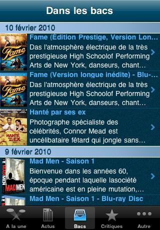 [News : Apps] DVDfr l’actualité de plus de 45 000 DVD et Blu-ray français.