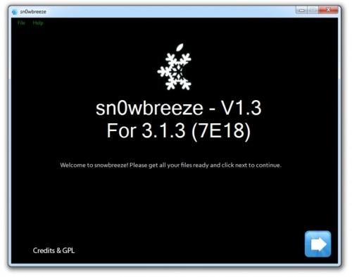 Sn0wbreeze 1.5.2: Nouvelle version + Guide Jailbreak 3.1.3
