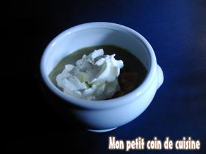 Velouté de lentilles du Puy au saumon fumé