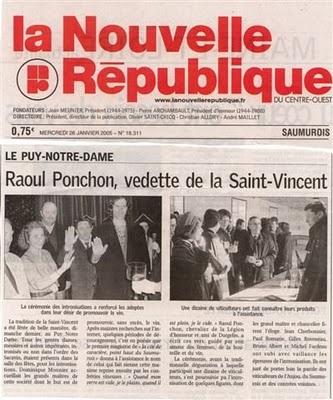 ..RAOUL PONCHONetLE PUY-NOTRE-DAME. le 23 janvier 2005On ...