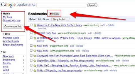 google bookmarks 2 Google Bookmarks propose la création et le partage de listes